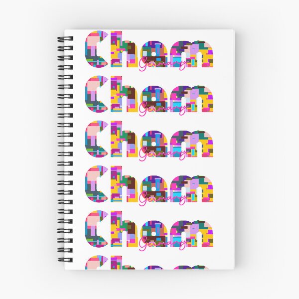 Item preview, Cham, Germany, Vibrant Abstract City Typography Art designed and sold by Wanderful-roads.
