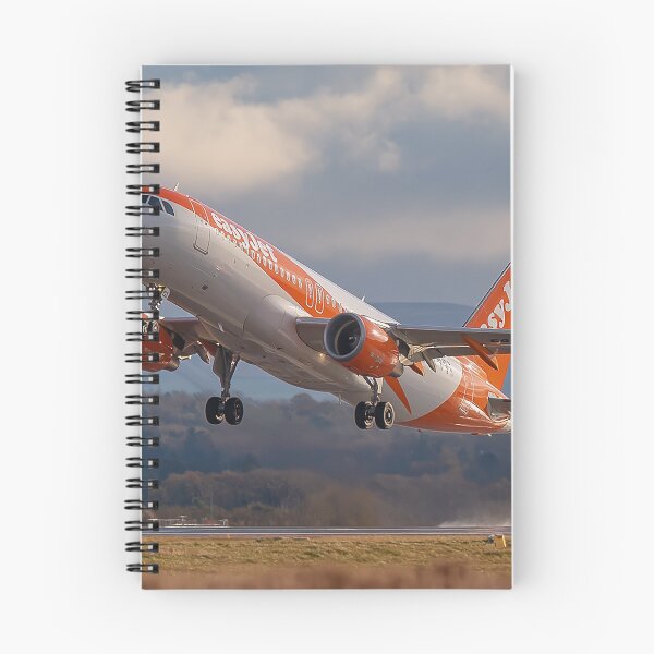 Item preview, Orange and White Ascent A320 Leaves Runway 23R designed and sold by Skyframe Aviation.