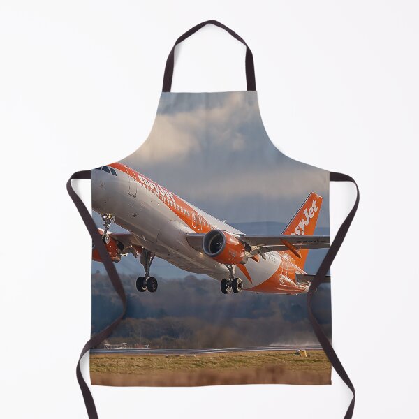 Item preview, Orange and White Ascent A320 Leaves Runway 23R designed and sold by Skyframe Aviation.