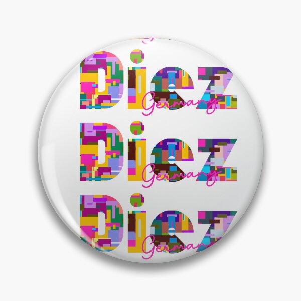 Item preview, Diez, Alemania, Arte tipográfico abstracto y vibrante de la ciudad designed and sold by Wanderful-roads.