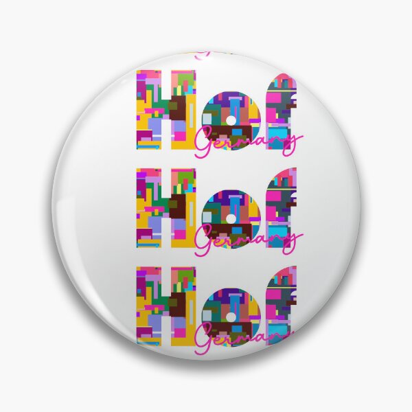 Item preview, Hof, Germany, Vibrant Abstract City Typography Art designed and sold by Wanderful-roads.
