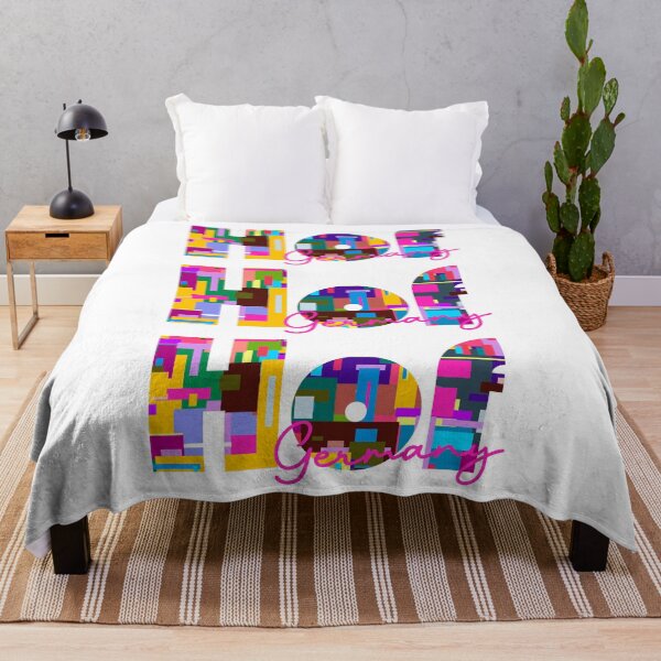 Item preview, Hof, Germany, Vibrant Abstract City Typography Art designed and sold by Wanderful-roads.