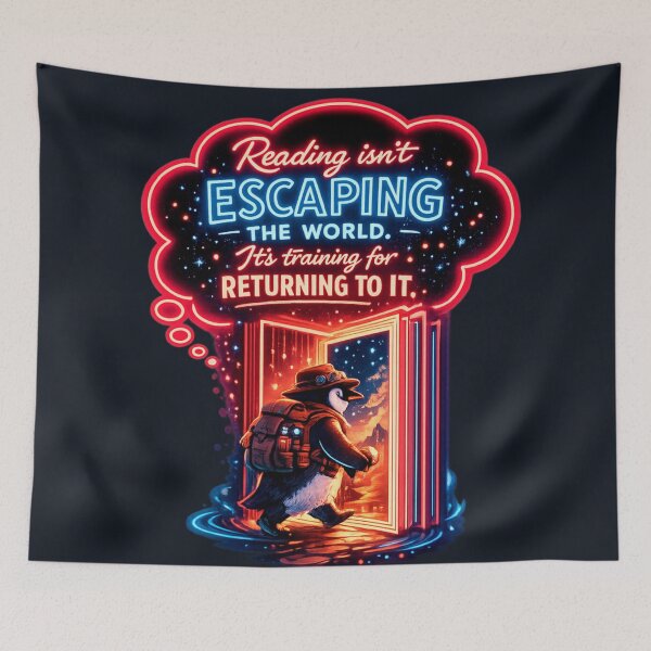 Item preview, Reading Isn’t Escaping the World - Secret Society of Autodidacts designed and sold by InnerwayStudio.