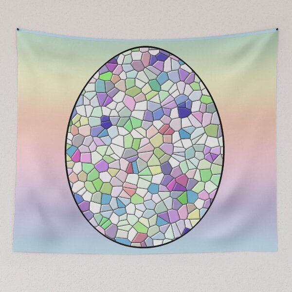 Item preview, Colorful Pastel Mosaic Egg Illustration designed and sold by Lainey1978.