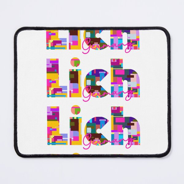 Item preview, Lich, Germany, Vibrant Abstract City Typography Art designed and sold by Wanderful-roads.