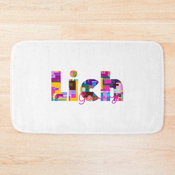 Item preview, Lich, Germany, Vibrant Abstract City Typography Art designed and sold by Wanderful-roads.
