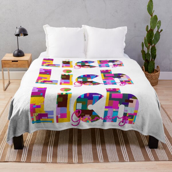 Item preview, Lich, Germany, Vibrant Abstract City Typography Art designed and sold by Wanderful-roads.