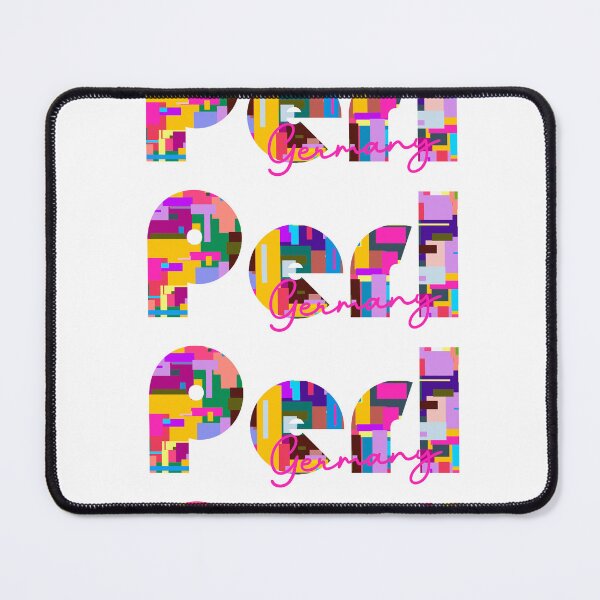 Item preview, Perl, Germany, Vibrant Abstract City Typography Art designed and sold by Wanderful-roads.