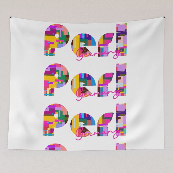Item preview, Perl, Germany, Vibrant Abstract City Typography Art designed and sold by Wanderful-roads.