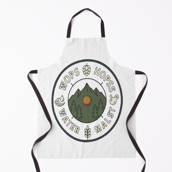 Item preview, Craft Beer Compass Badge - Hops Malt Water Yeast Mountain Art designed and sold by ClaussShop.