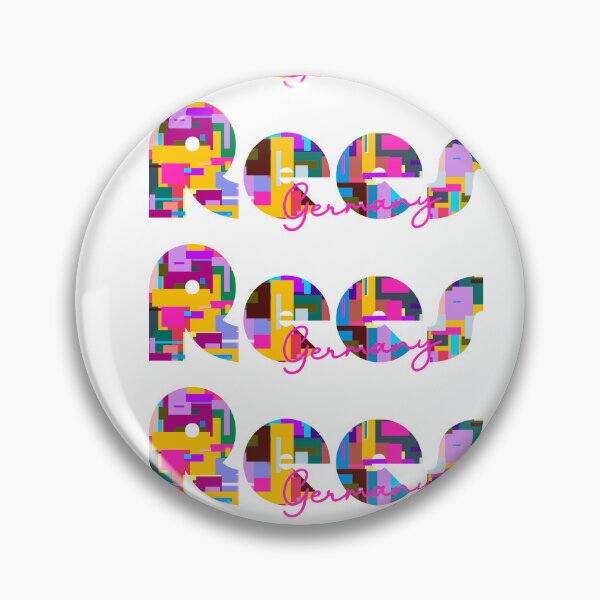 Item preview, Rees, Germany, Vibrant Abstract City Typography Art designed and sold by Wanderful-roads.