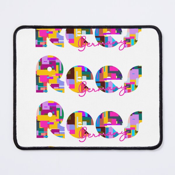 Item preview, Rees, Germany, Vibrant Abstract City Typography Art designed and sold by Wanderful-roads.