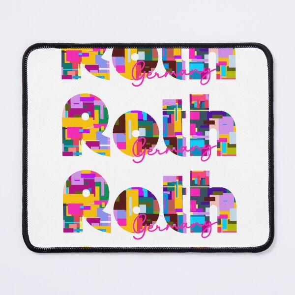 Item preview, Roth, Germany, Vibrant Abstract City Typography Art designed and sold by Wanderful-roads.