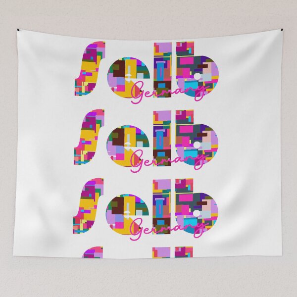 Item preview, Selb, Germany, Vibrant Abstract City Typography Art designed and sold by Wanderful-roads.