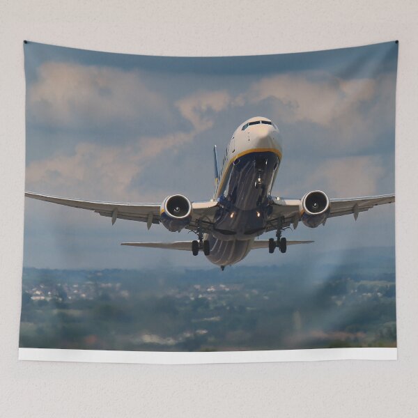 Item preview, Blue and Yellow Jet Lifting Off Runway 23R designed and sold by Skyframe Aviation.