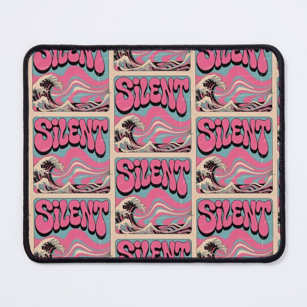 Item preview, Silent Wave Retro Psychedelic Ocean Typography Art designed and sold by KiraChie.