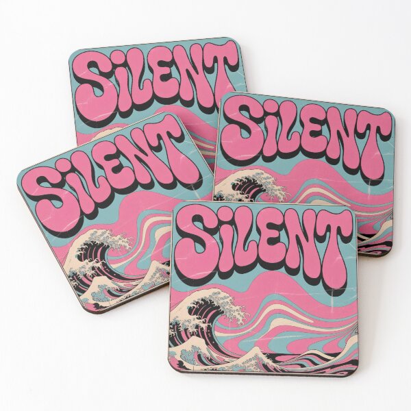 Item preview, Silent Wave Retro Psychedelic Ocean Typography Art designed and sold by KiraChie.