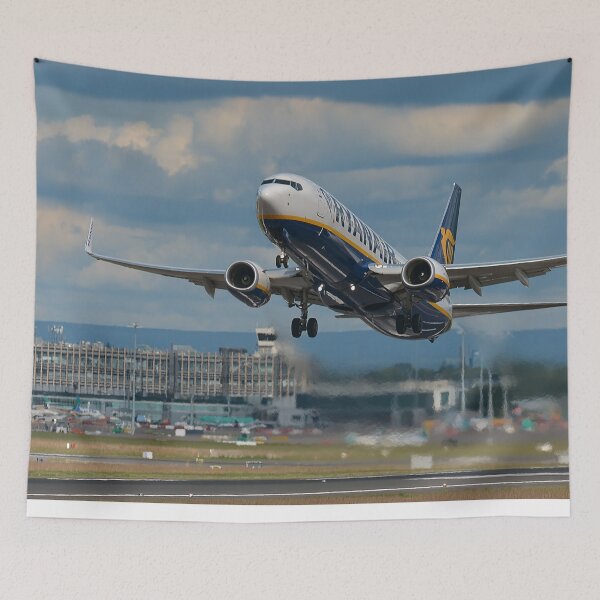 Item preview, Ryanair Flight Leaving the Runway Behind designed and sold by Skyframe Aviation.