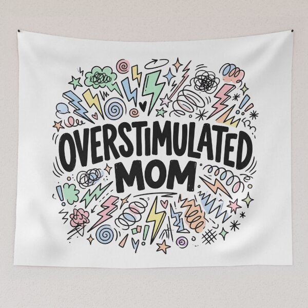 Item preview,  Overstimulated Mom – Strong Mom Energy  designed and sold by ArtsyExplorer.