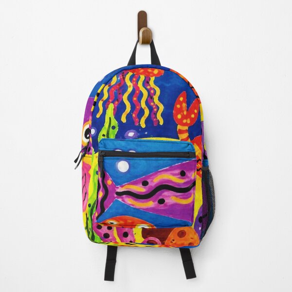 Item preview, Colorful Underwater Scene Cute Fish Crab  designed and sold by Modaozushi216.