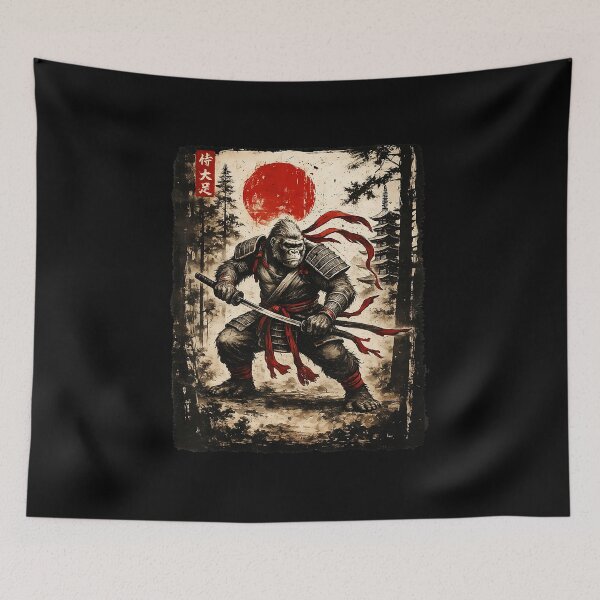 Item preview, Samurai Bigfoot Vintage Japanese Ukiyoe Style designed and sold by titanlevi.