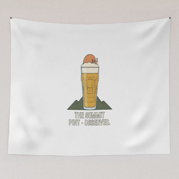 Item preview, The Summit Pint - Deserved Beer Celebration Hiking Art designed and sold by ClaussShop.