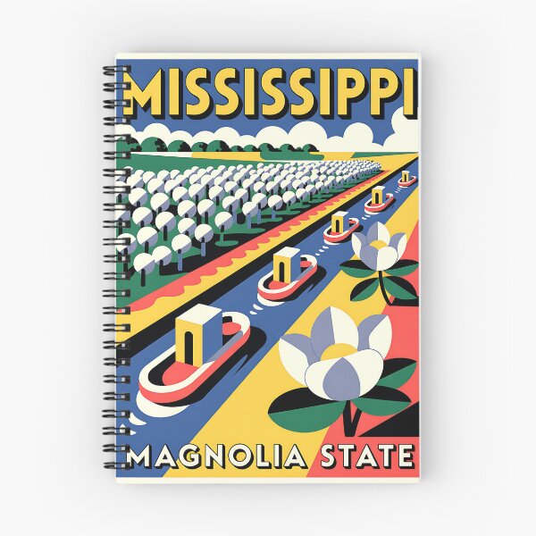 Item preview, Mississippi - Vintage travel poster in the style of Fernand Léger designed and sold by PrintableTravel.