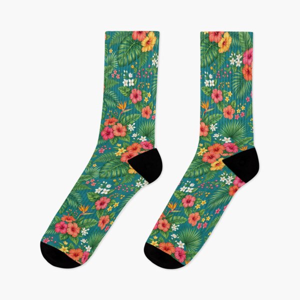 Item preview, Tropical Hibiscus Floral Pattern Exotic Botanical designed and sold by SplashTastic.