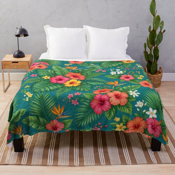 Item preview, Tropical Hibiscus Floral Pattern Exotic Botanical designed and sold by SplashTastic.