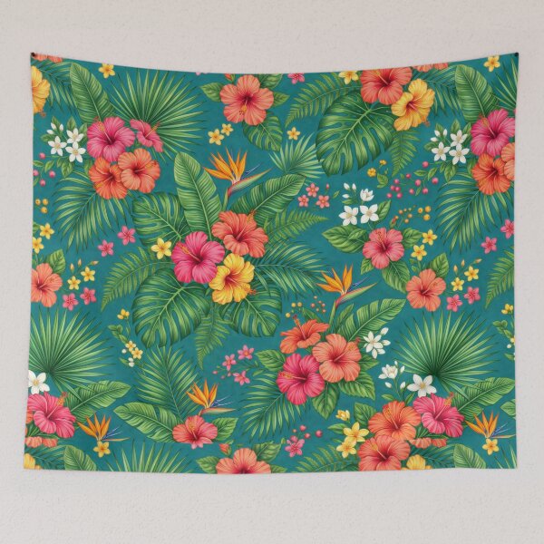 Item preview, Tropical Hibiscus Floral Pattern Exotic Botanical designed and sold by SplashTastic.