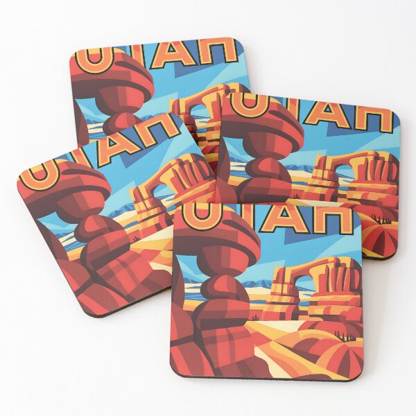 Item preview, Utah - Vintage travel poster in the style of Fernand Léger designed and sold by PrintableTravel.