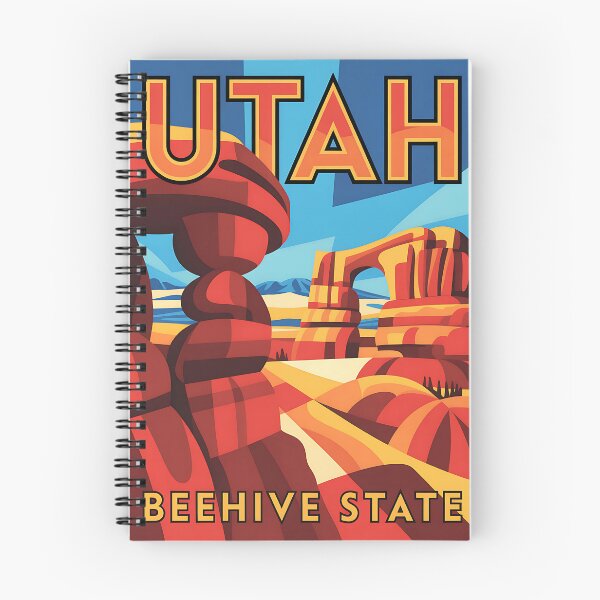 Item preview, Utah - Vintage travel poster in the style of Fernand Léger designed and sold by PrintableTravel.