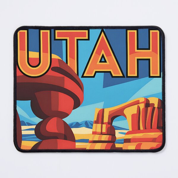 Item preview, Utah - Vintage travel poster in the style of Fernand Léger designed and sold by PrintableTravel.