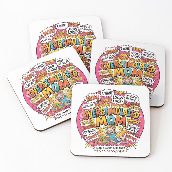 Item preview, Overstimulated Mom – Strong Mom Vibes & Real Life Motherhood Humor designed and sold by ArtsyExplorer.