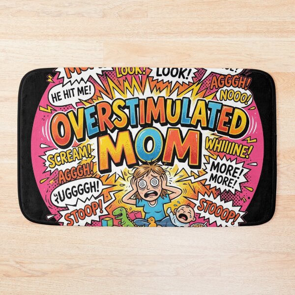 Item preview, Overstimulated Mom – Strong Mom Vibes & Real Life Motherhood Humor designed and sold by ArtsyExplorer.