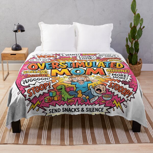 Item preview, Overstimulated Mom – Strong Mom Vibes & Real Life Motherhood Humor designed and sold by ArtsyExplorer.