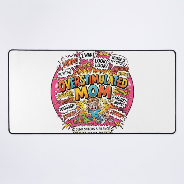 Item preview, Overstimulated Mom – Strong Mom Vibes & Real Life Motherhood Humor designed and sold by ArtsyExplorer.