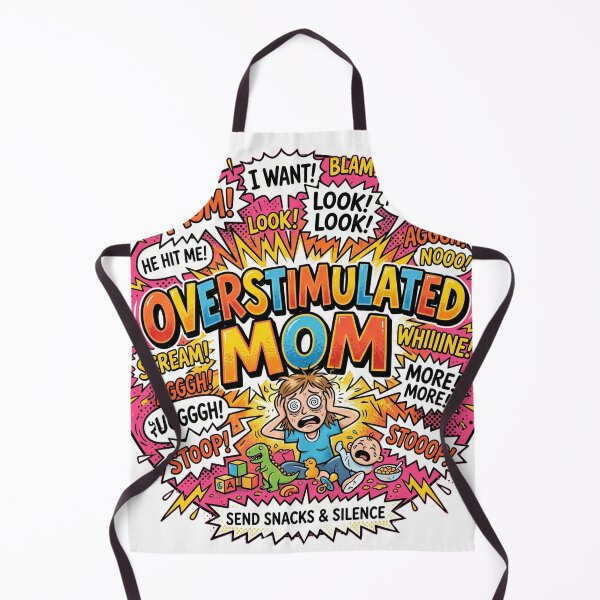 Item preview, Overstimulated Mom – Strong Mom Vibes & Real Life Motherhood Humor designed and sold by ArtsyExplorer.