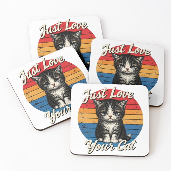 Item preview, Just Love Your Cat T-Shirt | Emotional Cute Cat Graphic | Retro Vintage Cat Lover Tee designed and sold by IconicDesignsXd.