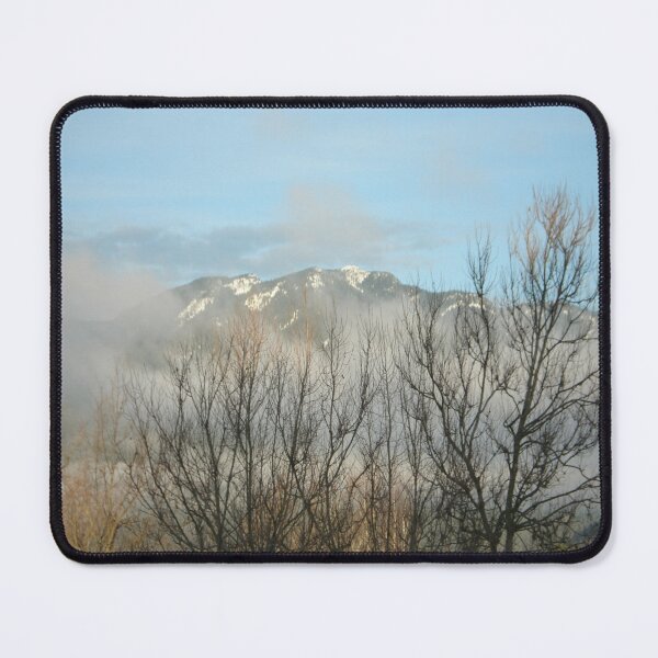 Item preview, Mountain Through Trees colorful scenic photo art designed and sold by SmashingDeals.