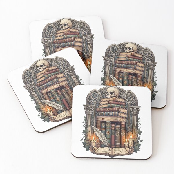Item preview, Gothic Dark Academia Skull Books designed and sold by SholoStudio.