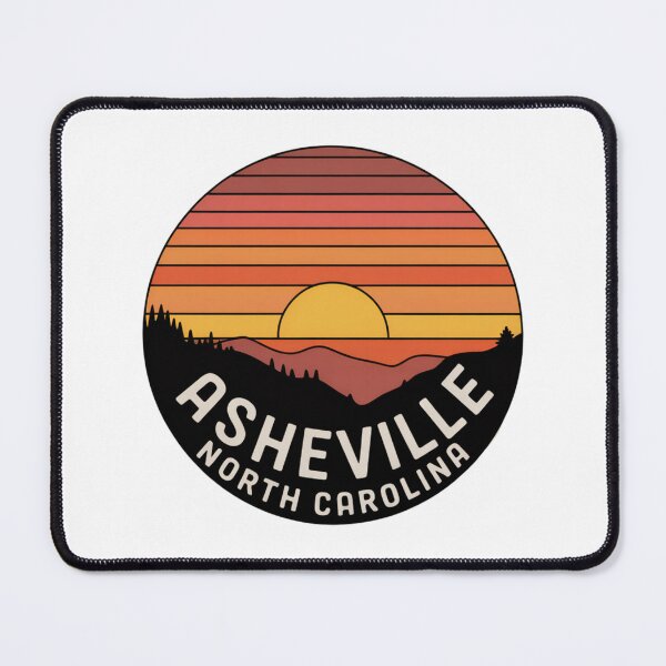 Item preview, Asheville North Carolina: Warm Striped Gradient Badge designed and sold by CircinusStore.