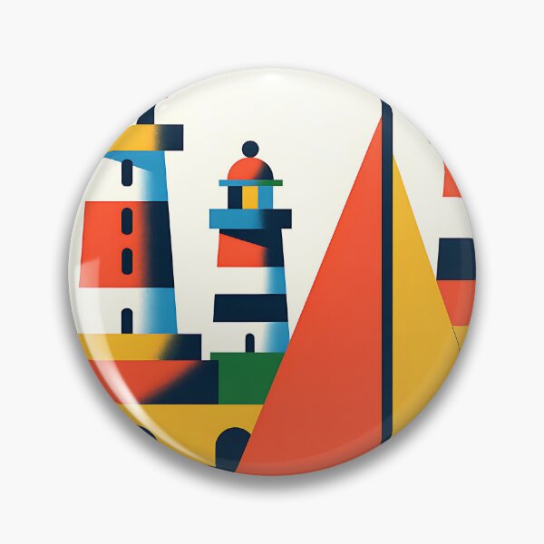 Item preview, Rhode Island - Ocean State - Vintage travel poster in the style of Fernand Léger designed and sold by PrintableTravel.