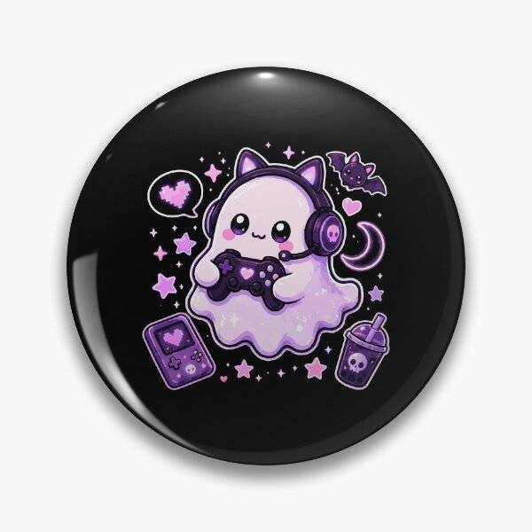 Item preview, Gamer Ghost - Kawaii Spooky Cute Gaming Aesthetic Art designed and sold by Hauntingly Cute.