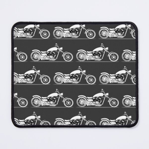 Item preview, Black & White Motorcycle Seamless Pattern Design designed and sold by NadDot.