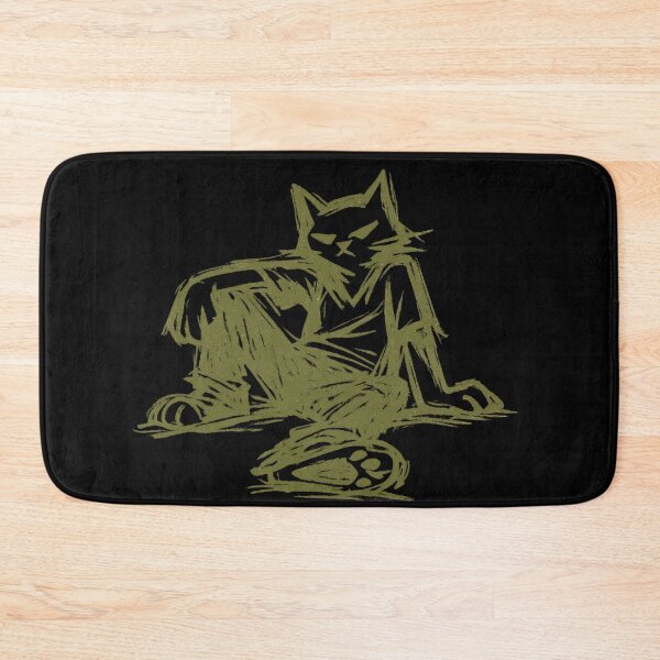Item preview, Abstract Relaxed Cat Sketch – Minimalist Khaki Ink Line Art Aesthetic Streetwear Design designed and sold by JonelCrafts.
