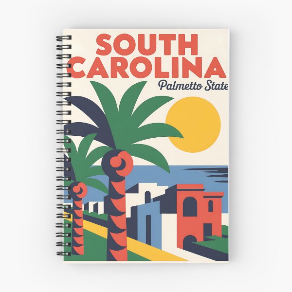 Item preview, South Carolina - Vintage travel poster in the style of Fernand Léger designed and sold by PrintableTravel.