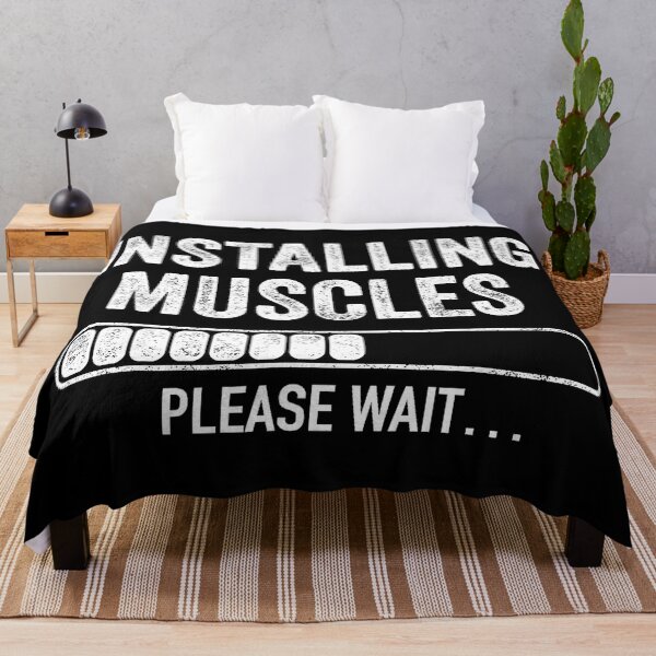 Item preview, Installing Muscles Please Wait Funny Gym Humor designed and sold by eliramaison.