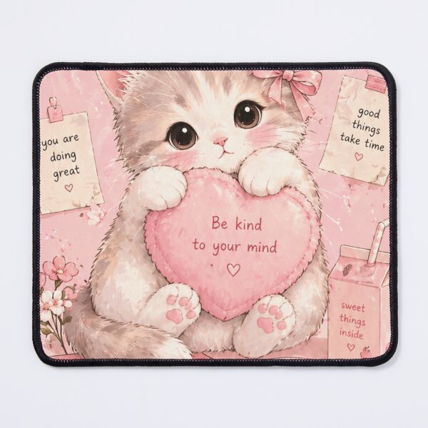 Item preview, Cute Pink Cat Aesthetic Phone Case | Kawaii Kitty Self Love Design | Soft Girl Pastel Cat Cover designed and sold by IconicDesignsXd.