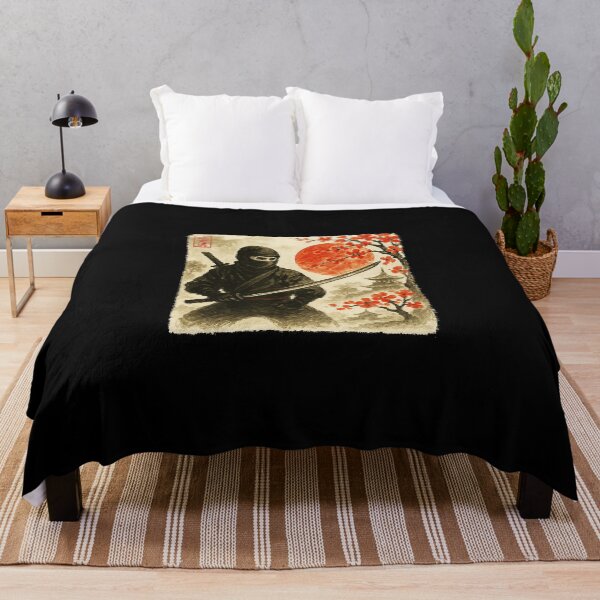 Item preview, Ninja Samurai Warrior Japanese Ink Art Vintage Style designed and sold by titanlevi.